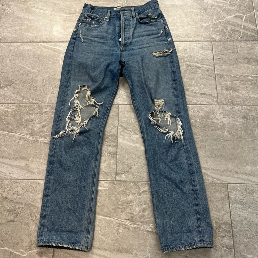 AGOLDE 90’s Mid Rise Distressed Jeans
